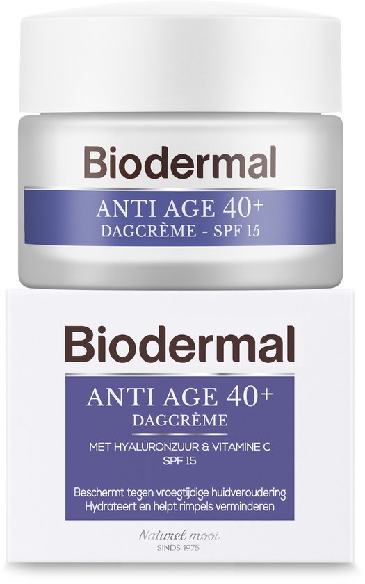 Crème de jour Biodermal Anti-Âge 40+ - Crème de jour avec SPF 15 - 50 ml