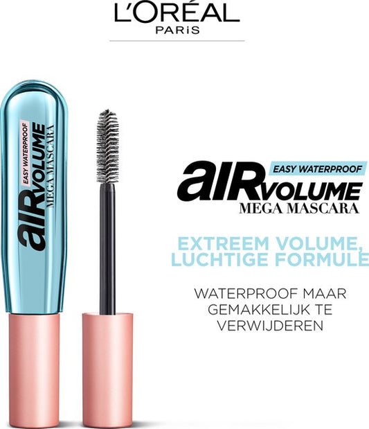 Mascara Air Mega Volume de L'Oréal Paris - 01 Noir Waterproof - Mega Volume