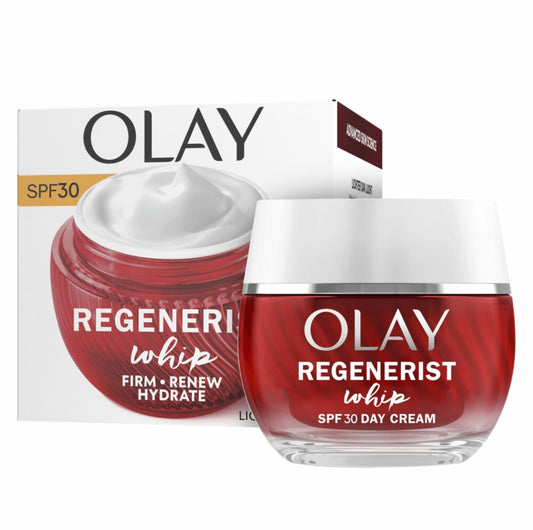 Crème de jour fouettée Olay Regenerist avec SPF 30 - Crème hydratante raffermissante légère + niacinamide - 50 ml
