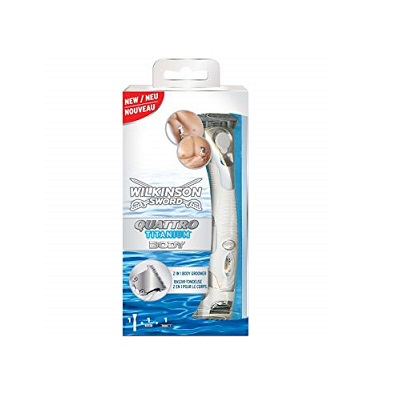 Wilkinson Sword Quattro Titanium Body 2 in 1 scheerapparaat plus 1 scheermes