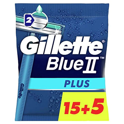 Rasoirs jetables Gillette Blue II Plus, 20 pièces