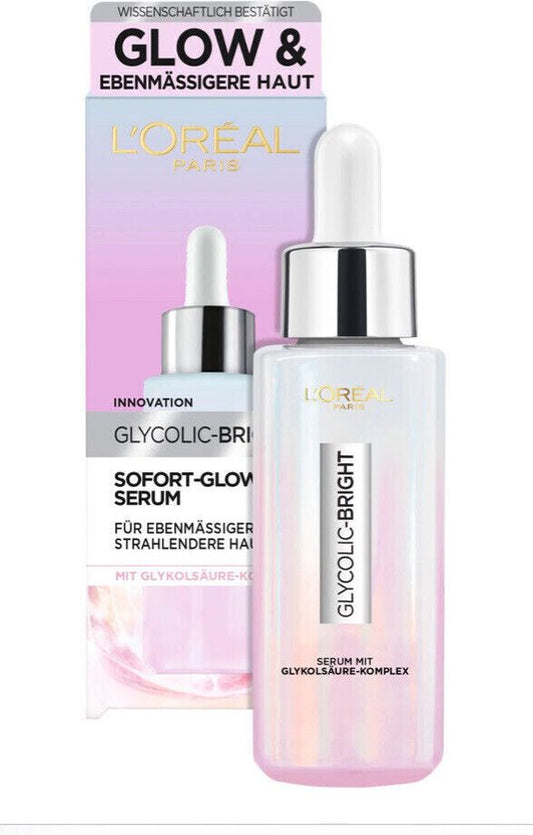 Sérum éclat glycolique L'Oréal Paris pour une peau plus uniforme et éclatante 30 ml