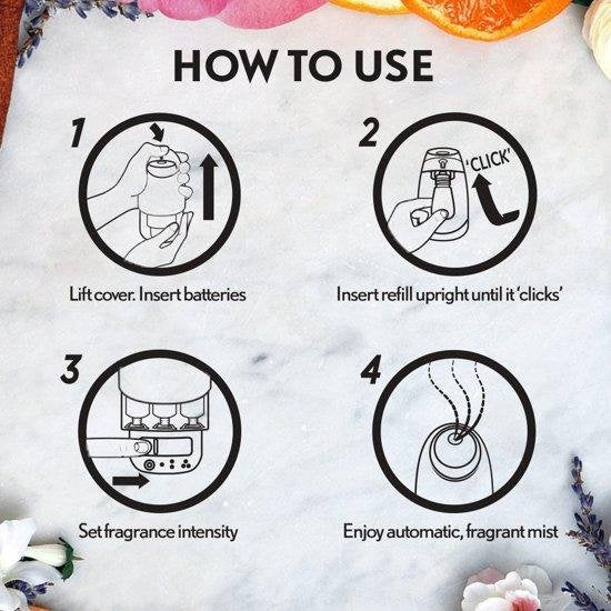 3 x Air Wick Essential Mist Automatische Luchtverfrisser Navulling Katoen & Orchidee 20 ml