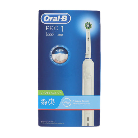 Brosse à dents électrique Oral-B PRO 700 Sensi-Clean blanche
