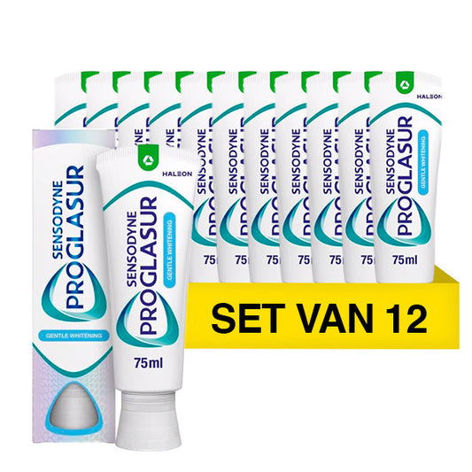 12 x Sensodyne Proglasur Dentifrice blanchissant quotidien doux 75 ml