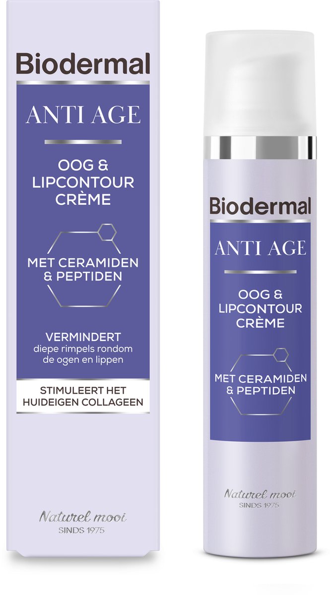 Biodermal Oog & Lip Contour crème Anti Age 15 ml