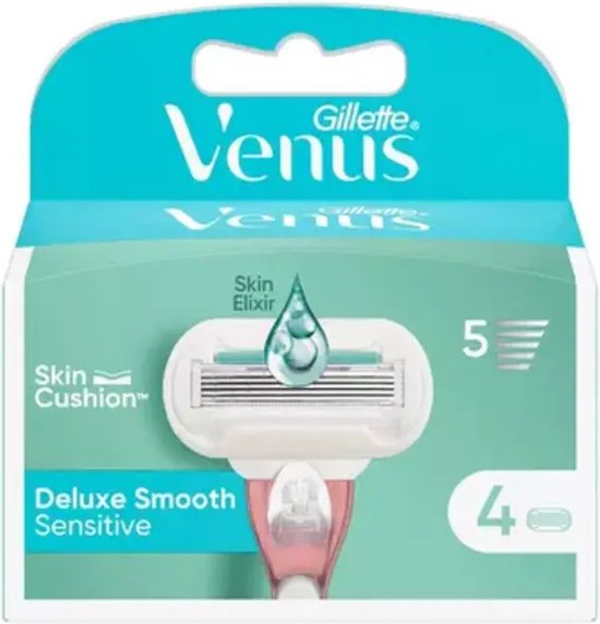 Gillette Venus Rasierklingen, Deluxe Smooth Sensitive, 4 St