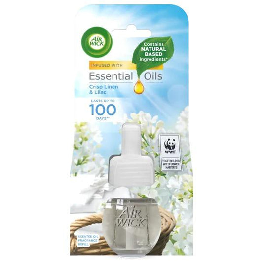 6 recharges pour humidificateur électrique Airwick – Lin frais et lilas – 19 ml