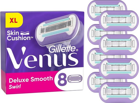 Gillette Venus Extra Smooth Swirl Scheermesjes Voor Vrouwen - 8 Navulmesjes