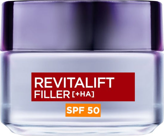 Crème de jour anti-âge Revitalift Filler de L'Oréal Paris - à l'acide hyaluronique - et SPF 50 - 50 ml
