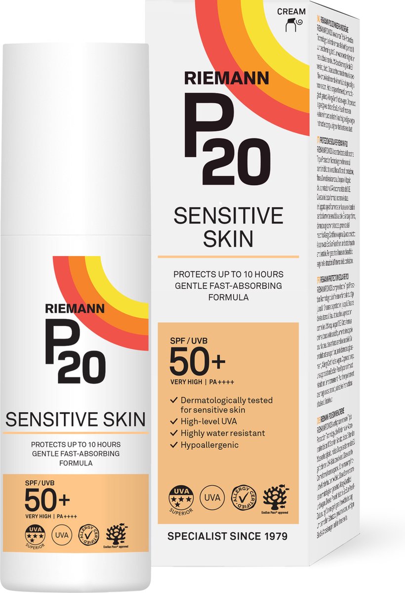 P20 Sensitive Skin SPF 50+ - Zonnebrand gevoelige huid -175 ml