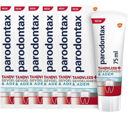 Parodontax Tandpasta Tandvlees + Gevoeligheid & Adem Whitening 75 ml x 12