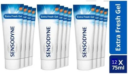 12 x Dentifrice Gel Sensodyne Extra Fresh 75 ml