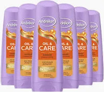 Andrélon Conditioner - Oil & Care - verrijkt met argan- en marula-olie - 6 x 200 ml - Voordeelverpakking