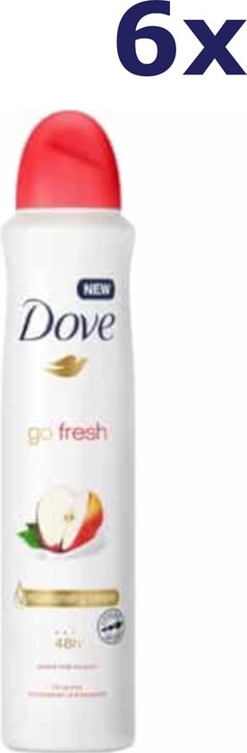 6x Dove Déo Spray - Go Fresh Pomme et Thé Blanc 250 ml