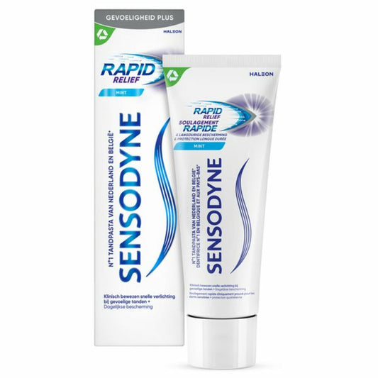 12 x Sensodyne Tandpasta Rapid Relief Mint 75 ml