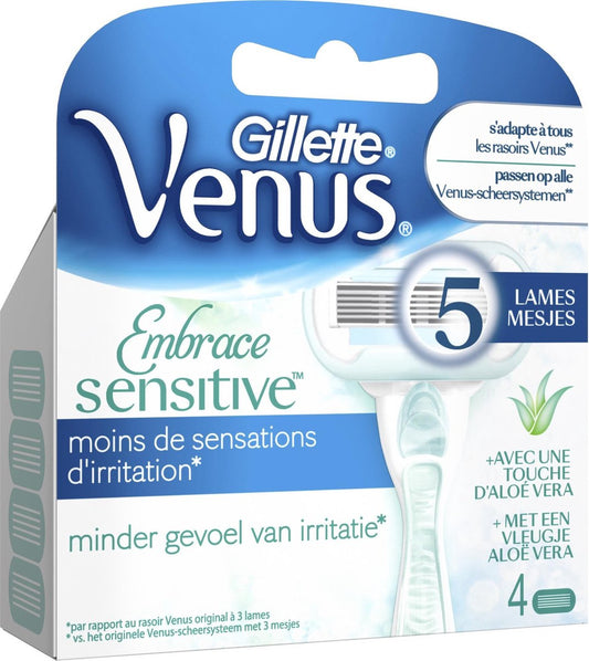 Venus Embrace Sensitive 4 stuks scheermesjes