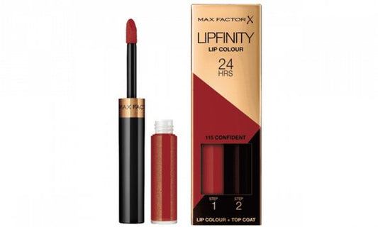 Max Factor Lipfinity Lip Colour 2-Step Long Lasting Lipstick 115 CONFIDENT