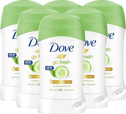 Dove Go Fresh Cucumber Green Tea Deodorant Vrouw - 6 x 40 ml
