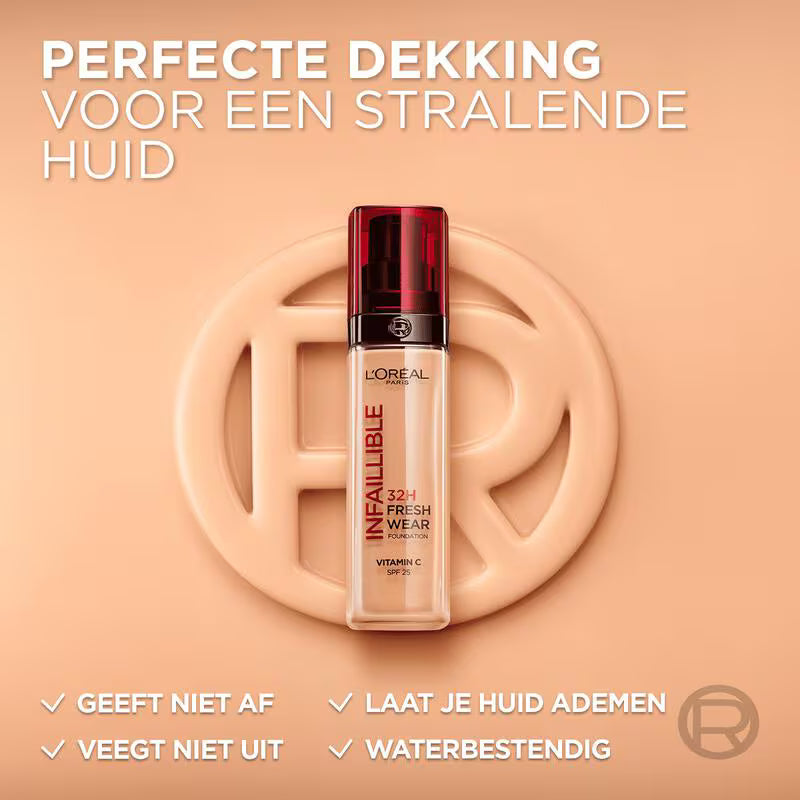 L'Oréal Paris Infaillible 32H Fresh Wear 120 Doree Golden Vanilla Foundation SPF25 30 ML