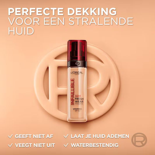 L'Oréal Paris Infaillible 32H Fresh Wear 120 Doree Golden Vanilla Foundation SPF25 30 ML