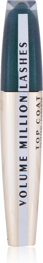 L'Oreal Paris Mascara Volume Million Lashes Glitter Top Coat, Transparent Glitter Gel