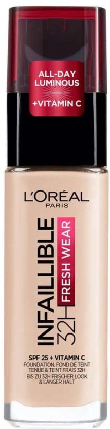 L’Oréal Paris Infaillible 32H Fresh Wear Foundation - 015 Porcelain - Langhoudende Foundation met SPF
