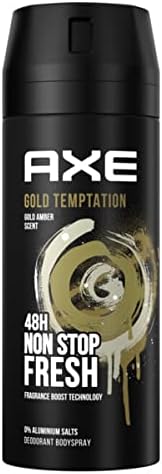 Axe Bodyspray Gold Temptation zonder aluminiumzouten, 6 x 150 ml