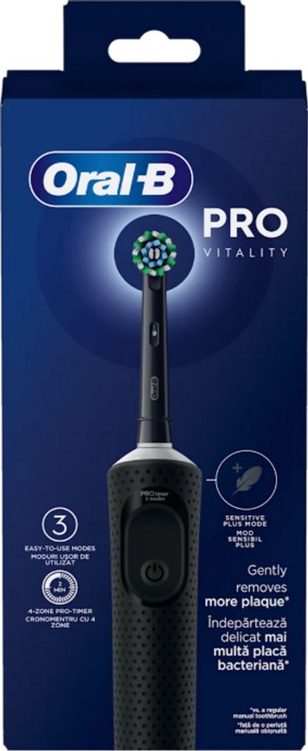 Oral-B Pro Vitality Black - Elektrische Tandenborstel - 3 Poetsstanden - Met Timer - Inclusief Opzetborstel