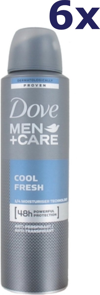 6x Dove Déodorant Spray Homme 150 ml