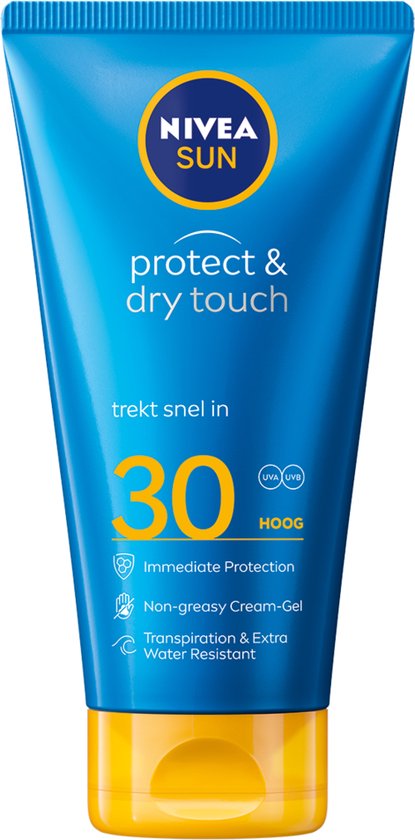 NIVEA SUN Protect & Dry Touch Crème-Gel - Zonnebrand SPF 30 - Zeer waterproof 175 ml