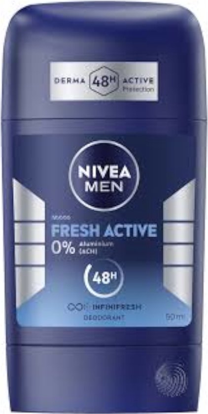 3 x Nivea Deostick 50ml Fresh Active voor mannen