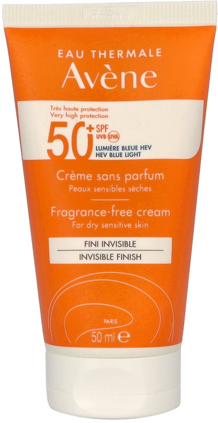 Avène Unscented Cream Spf 50+ - Zonnebrand - 50 ml