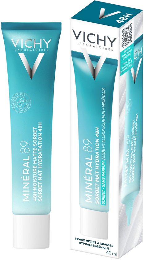 Vichy Minéral 89 48H Moisture Matte Sorbet Hydraterende Gel - 40ml