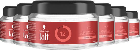 Taft - V12 Power Gel - Haarstyling - Haargel - Maximale Fixatie - 6x 150ml