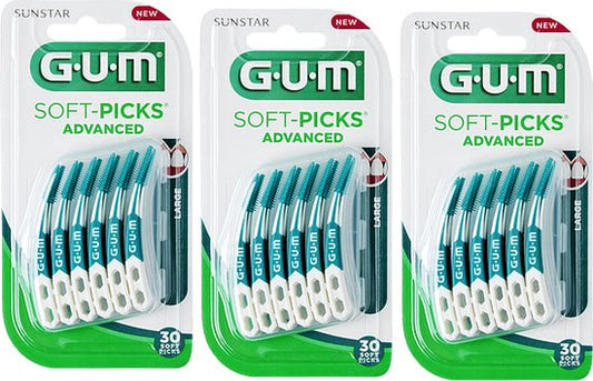 GUM Soft Picks Advanced Large - 3 x 30 stuks - Ragers - Voordeelverpakk