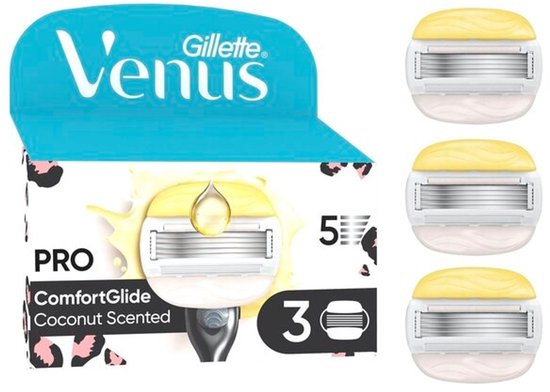 Gillette Venus Pro ComfortGlide Coconut Navulmesjes - 3 Stuks