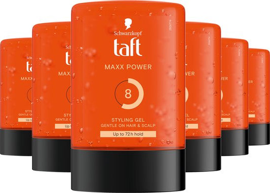 Taft - MAXX Power - Haarstyling - Haargel - Sterke Fixatie - Maximale Vesterking - Voordeelverpakking - 6x 300ml