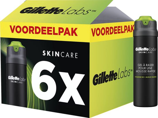 Gel de rasage moussant rapide GilletteLabs - Par Gillette pour homme - Rinçage facile - 198 ml 