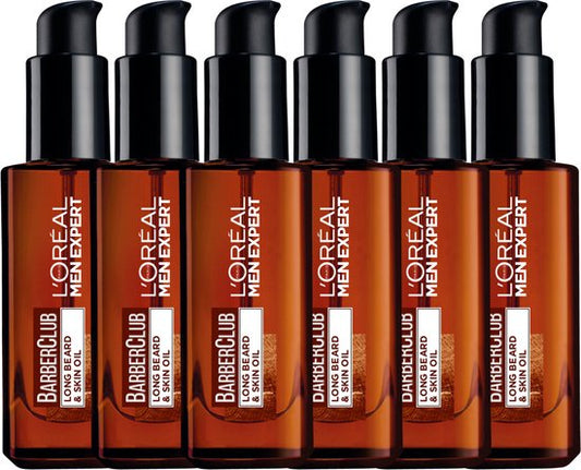 L'Oréal Paris Men Expert BarberClub Baardolie - Voor Lange Baard en Huid - 6 x 30 ml
