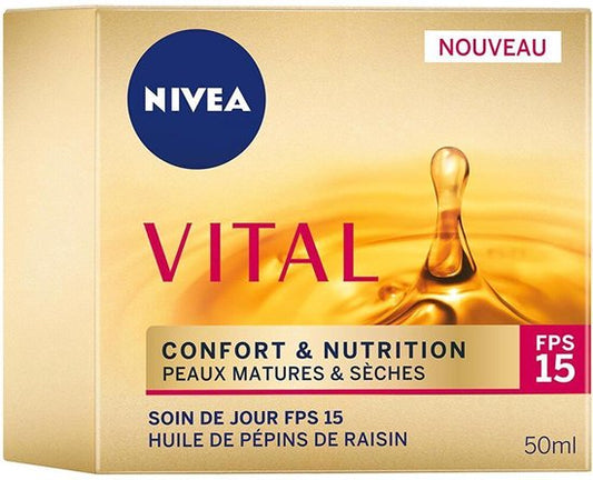 Nivea Soin du jour vital confort spt 15 - 50 ml
