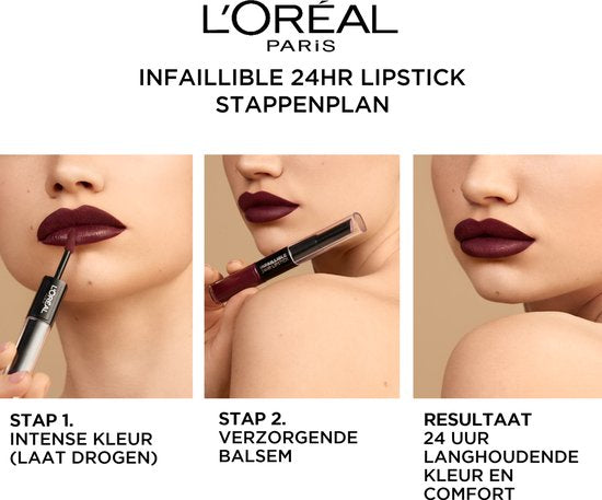 L’Oréal Paris Infaillible 24H Lipstick - Verzorgende Lippenstift Verrijkt met Hyaluronzuur - 113 Invincible Sable -5.7 ml