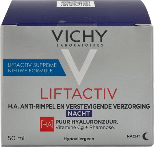 Vichy Liftactiv H.A. Anti-Rimpel Verstevigende Nachtcrème - droge tot zeer droge huid - 50ml