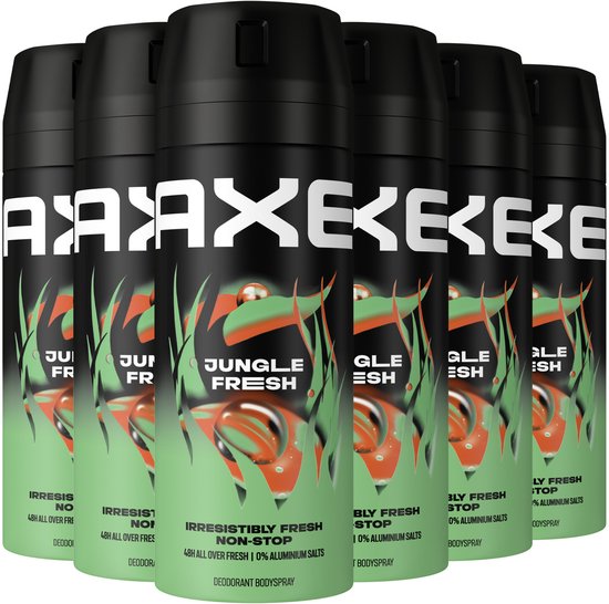 AXE - Deodorant Bodyspray - Jungle Fresh - 6 x 150 ml - Voordeelverpakking