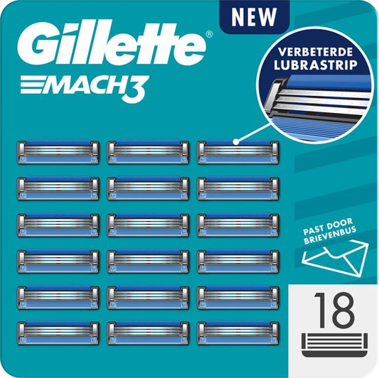 Lames de rasoir Gillette Mach 3 - Pour homme - 18 lames 