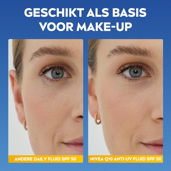 NIVEA Q10 Daily Fluid Dagcreme voor Vrouwen - Anti-Rimpel Creme met SPF 50+ - Gezichtsverzorging - 40ml