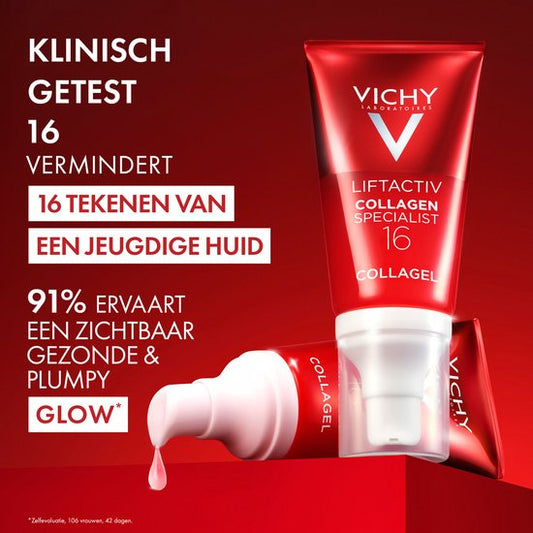 Vichy Liftactiv Collagen Specialist 16 Glow Boosting Gel - Anti-aging die de glans versterkt - Co-Bonding Technology - 50ml
