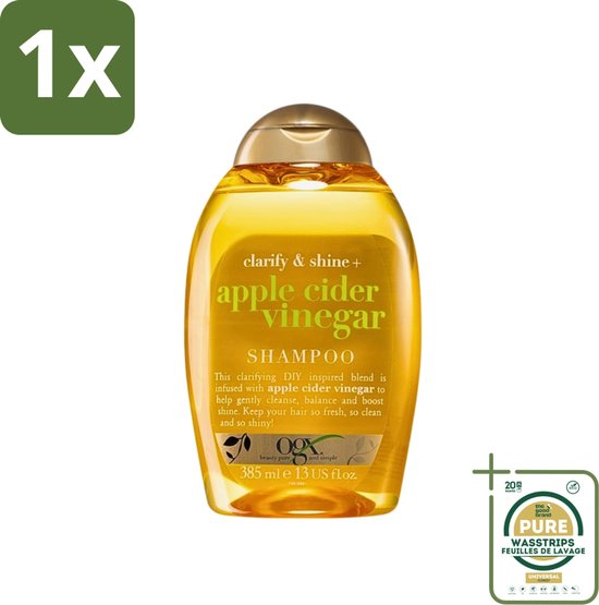 1 x OGX - Apple Cider Vinegar - Shampoo - Clarify + Shine - 385 ml-