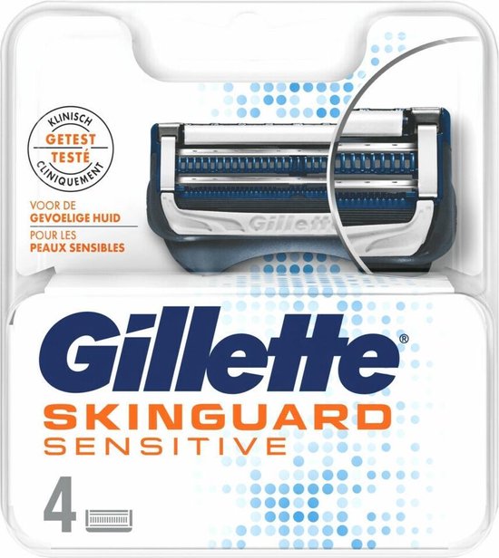 Gillette Skinguard Sensitive Scheermesjes Mannen - 4 stuks