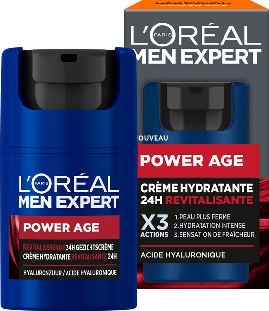 L'Oréal Paris Men Expert Power Age - Hydraterende Gezichtscrème tegen Huidveroudering - voor de droge huid met verouderingsverschijnselen - 50 ml